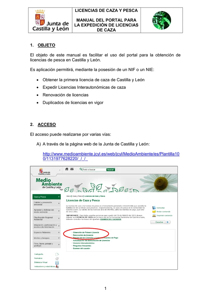 Sacar Licencia De Caza Castilla Y León Online